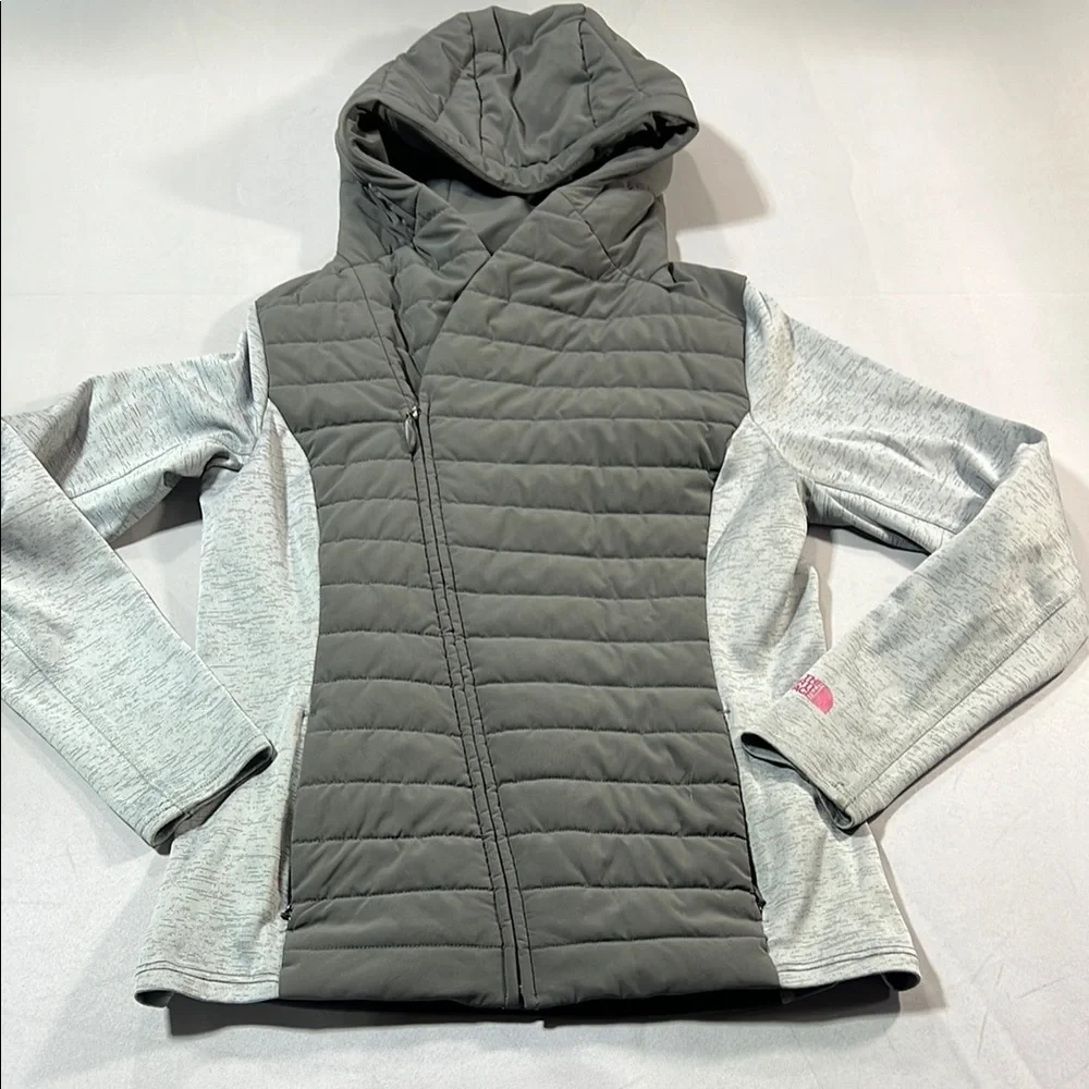 Womens Gray Hooded Jacket - Picture 1 of 9